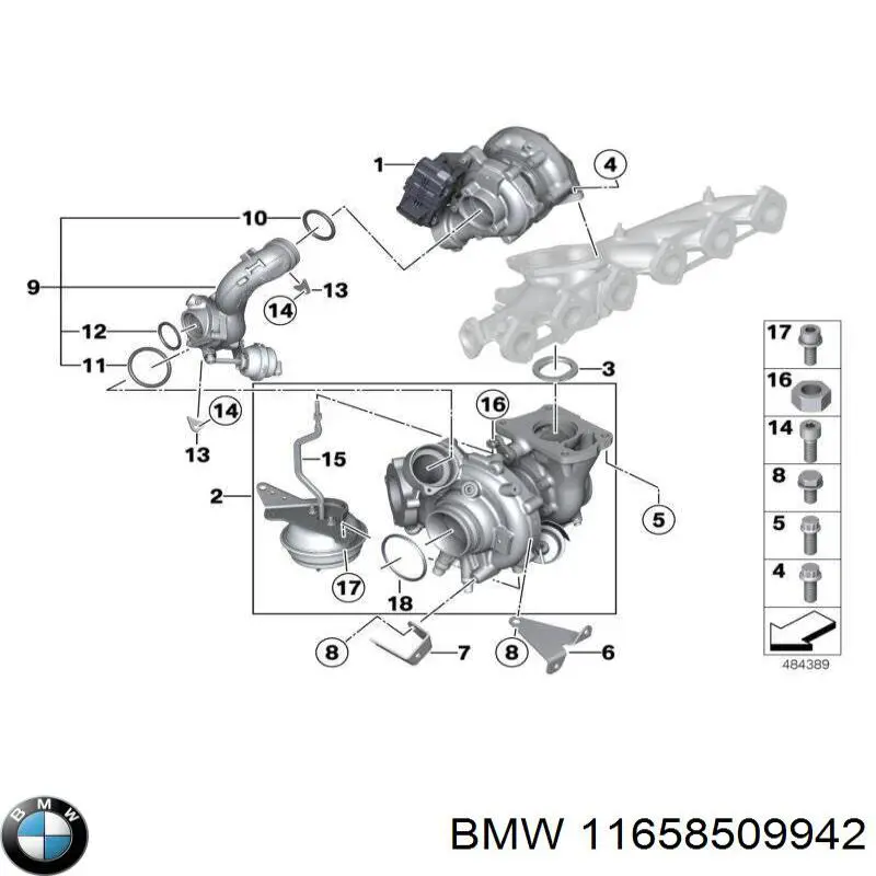 Comprar 11658509942 BMW Junta de admisión de turbina de gases de escape