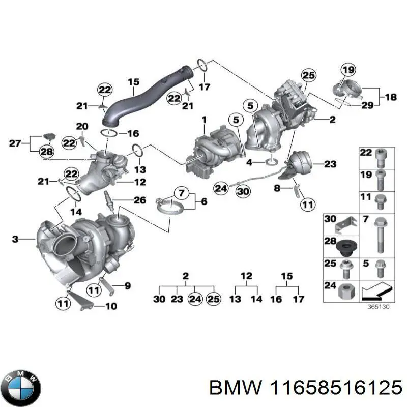 11658516125 BMW Turbo para motor