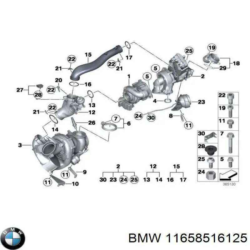 Turbocompresor BMW 11658516125 precio, desde 540,14 EUR