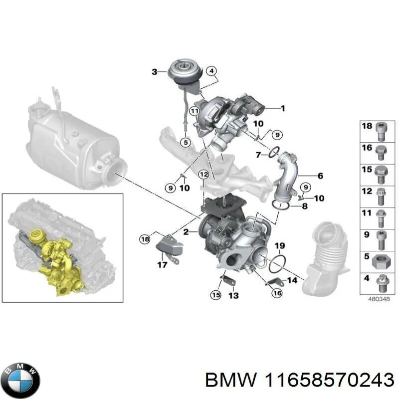 11658570243 BMW turbocompresor