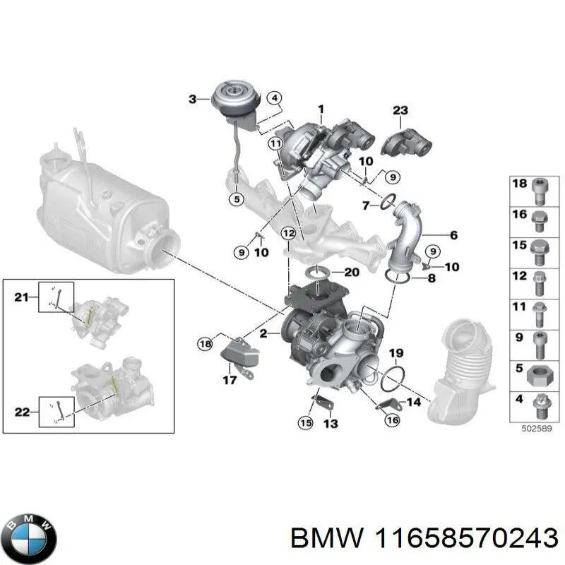 Turbocompresor BMW 11658570243 precio, desde 1733,69 EUR