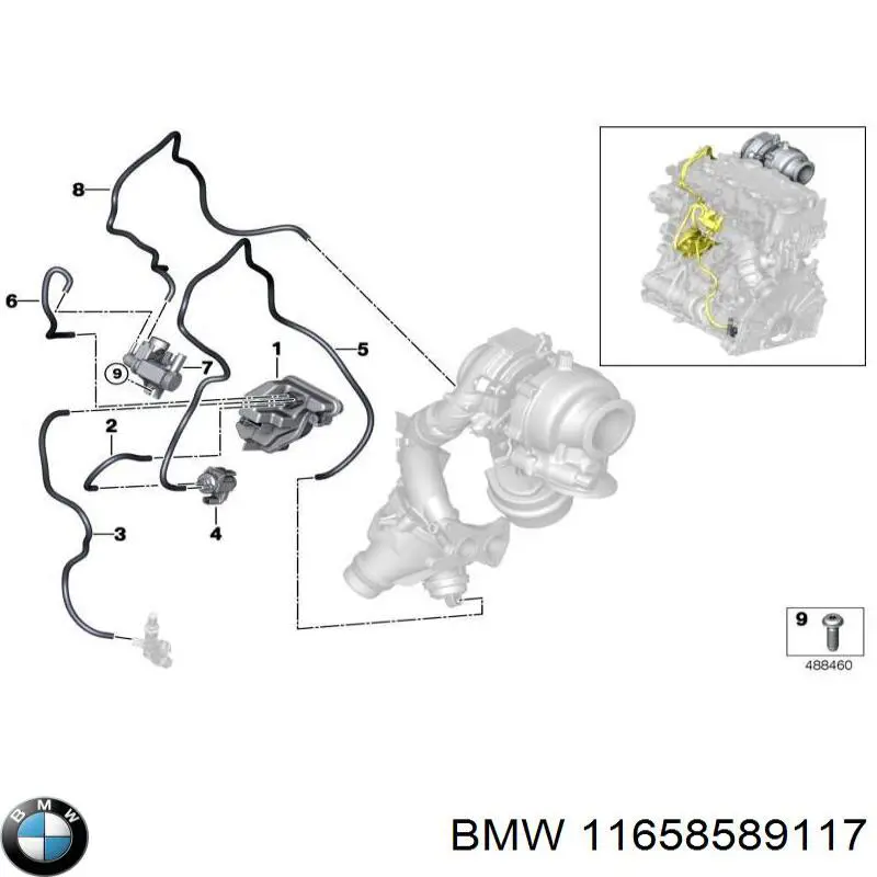 Válvula solenoide de control de presión de sobrealimentación BMW 11658589117 precio, desde 85,08 EUR