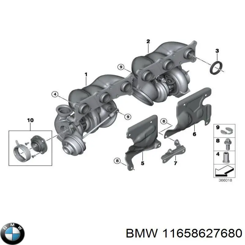 11658627680 BMW acoplamiento bayoneta de la turbina