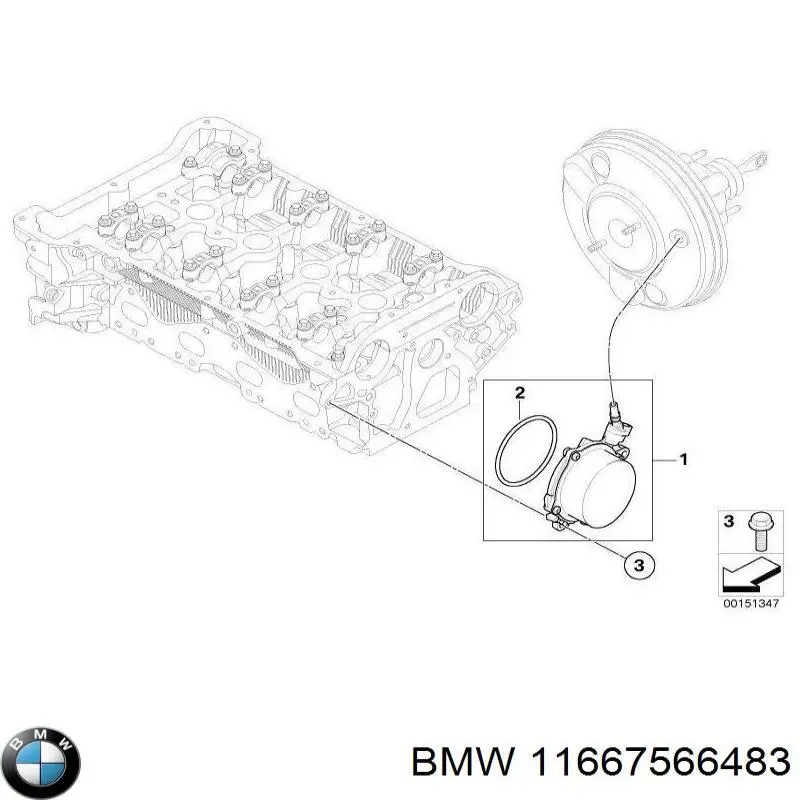 11667566483 BMW junta, tapa de tubo de llenado de aceite