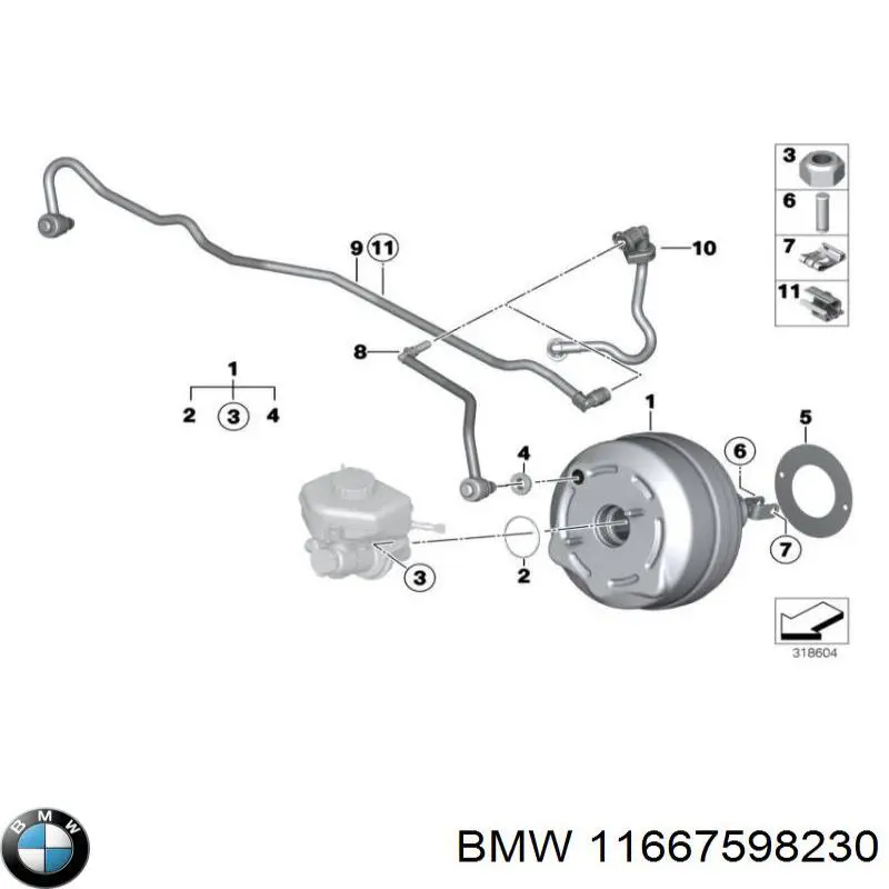 Comprar 11667598232 BMW Tubo de vacío del servofreno