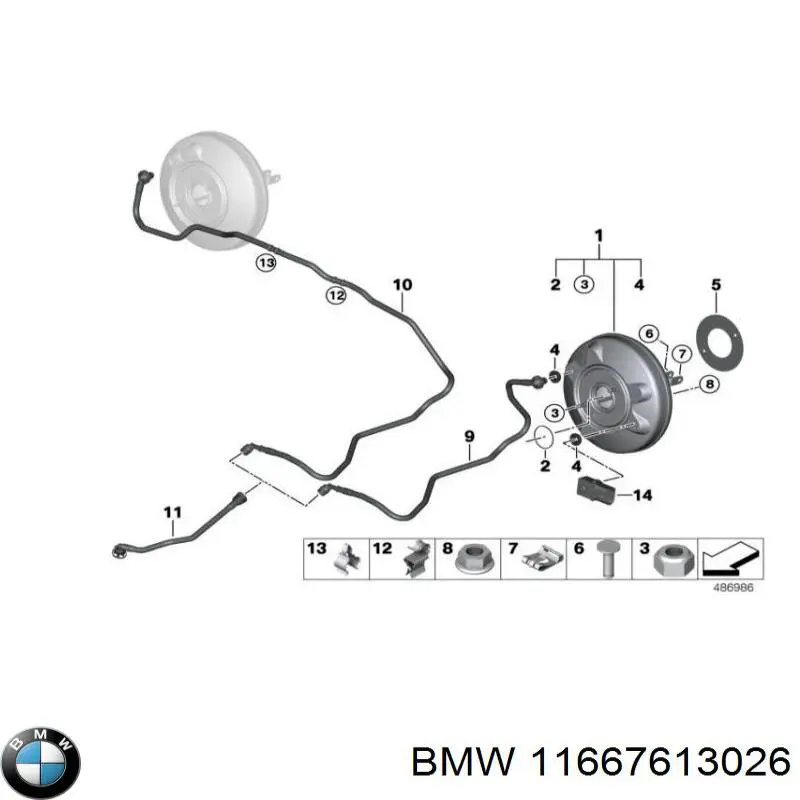 Comprar 11667613026 BMW Tubo de vacío del servofreno