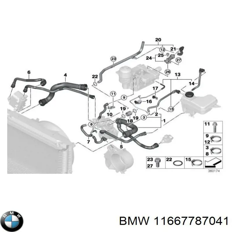 Comprar 11667787041 BMW Tubo de vacío del servofreno