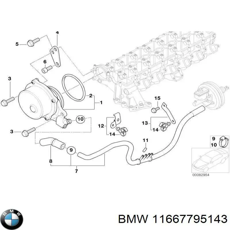 Bomba de vacío del sistema de frenado BMW 11667795143 precio, desde 92,93 EUR