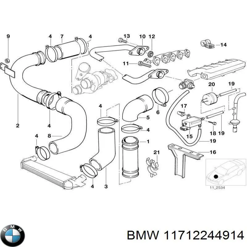 11712244914 BMW Tubo de aire