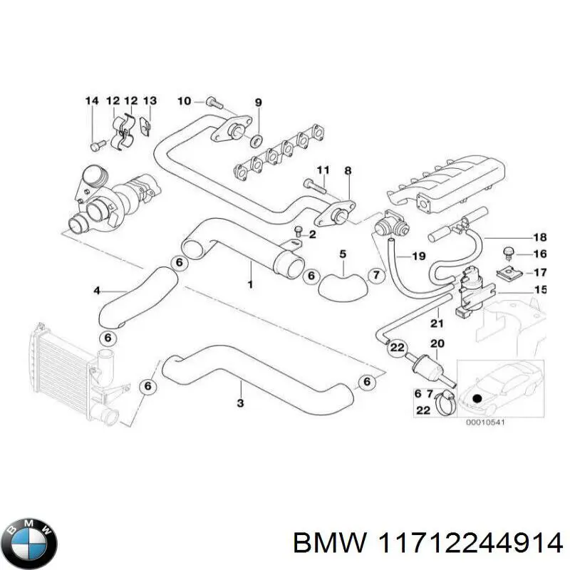Tubo de aire BMW 11712244914 precio, desde 141,70 EUR