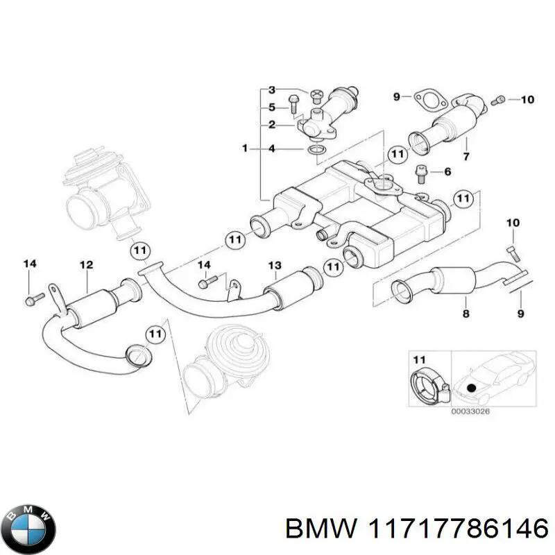 Abrazadera metálica universal 11717786146 BMW