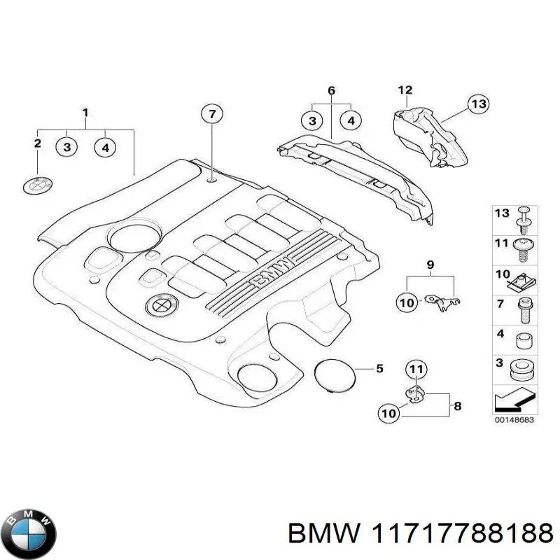 11717788188 BMW válvula, agr