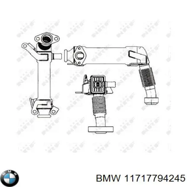 11717794245 BMW enfriador egr de recirculación de gases de escape