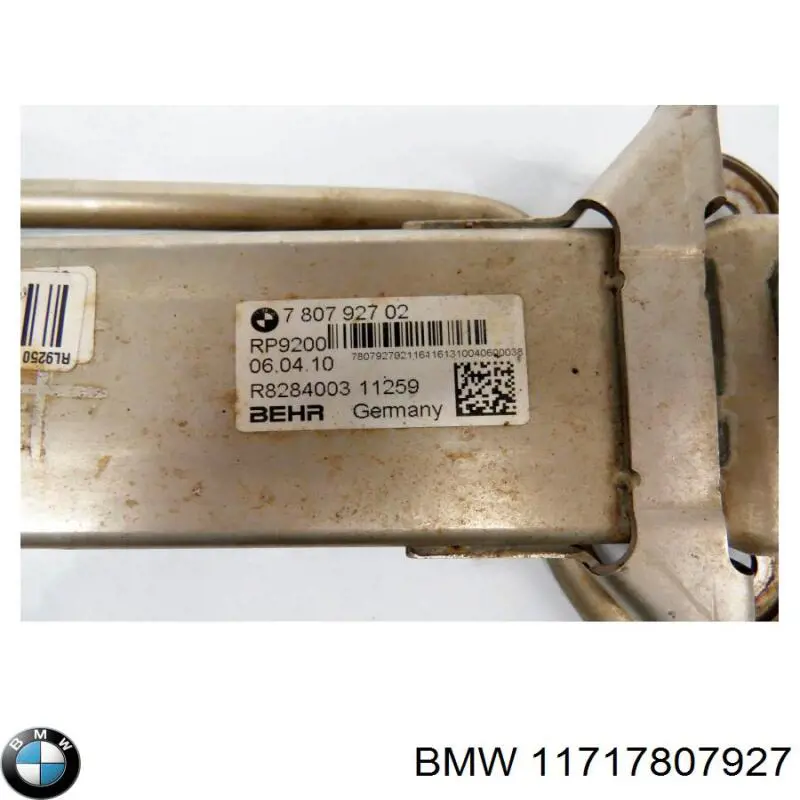 11717807927 BMW enfriador egr de recirculación de gases de escape