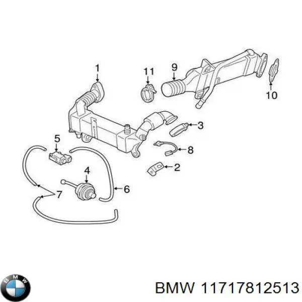 Enfriador de recirculación de gases de escape EGR BMW 11717812513 precio, desde 918,01 EUR