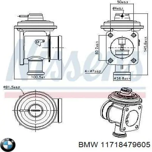 Comprar 11718479605 BMW Válvula EGR