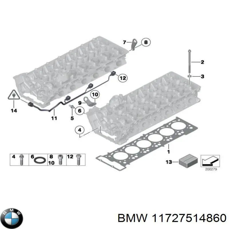 11727514860 BMW junta, adaptador de filtro de aceite