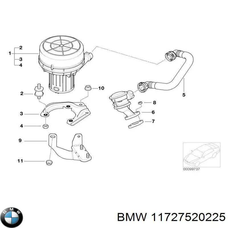 11727520225 BMW bomba de aire