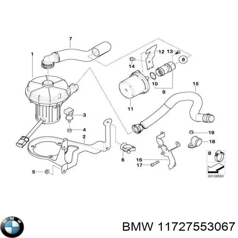 Valvula De Aire Secundaria para BMW 5 (E60)