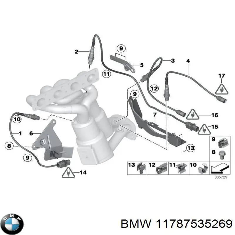 11780418078 BMW sonda lambda sensor de oxigeno para catalizador