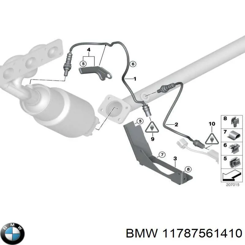 11787561410 BMW sonda lambda sensor de oxigeno para catalizador
