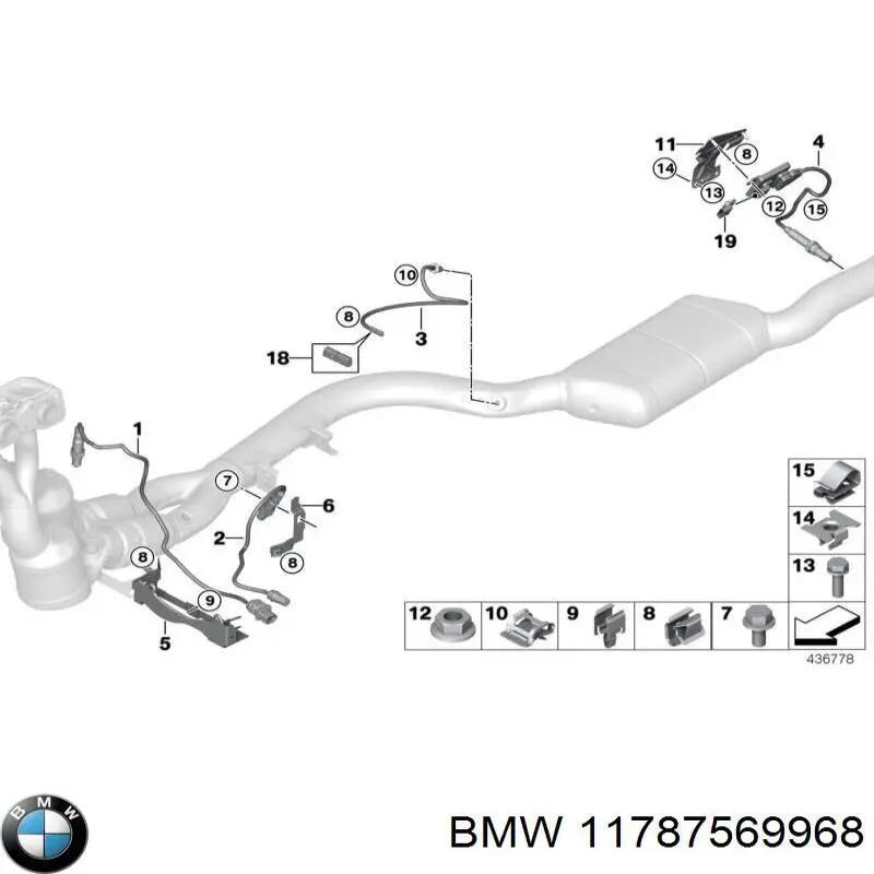 11787569968 BMW Sensor de oxígeno previo al catalizador