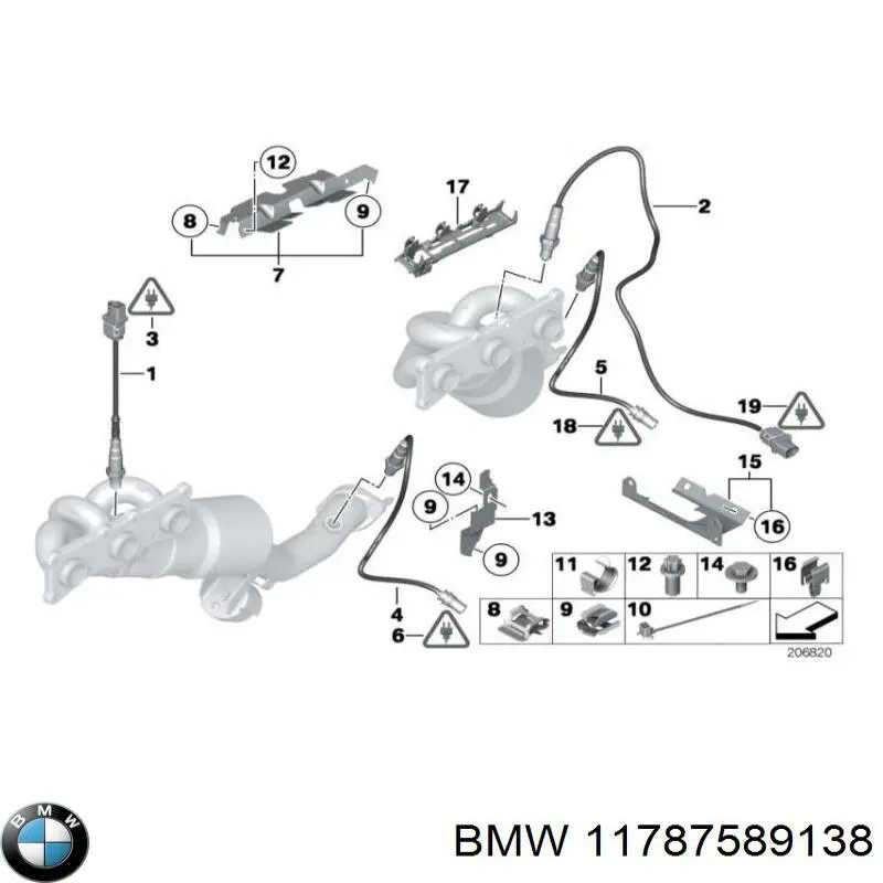 11787589138 BMW sonda lambda sensor de oxigeno para catalizador