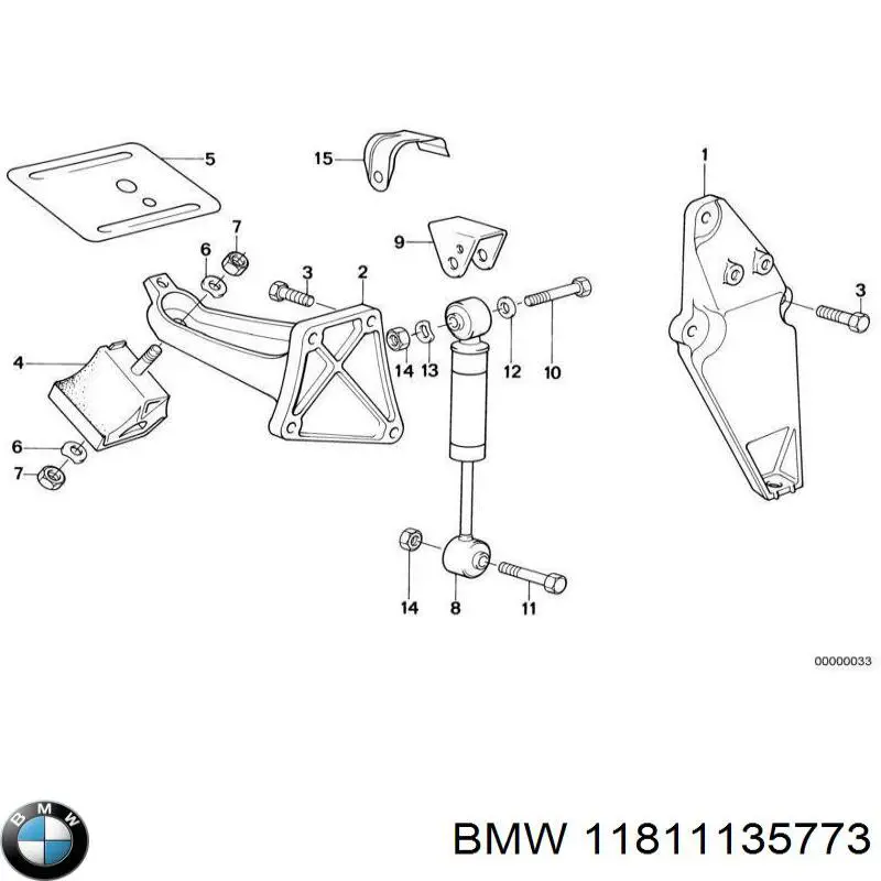 11811135773 BMW soporte de motor, izquierda / derecha