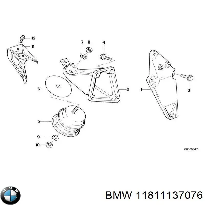 11811137076 BMW Abrazadera de silenciador trasera