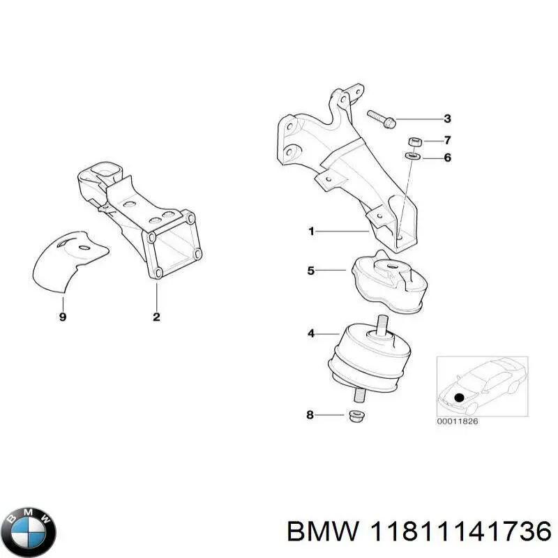 Taco motor derecho BMW 3 E36