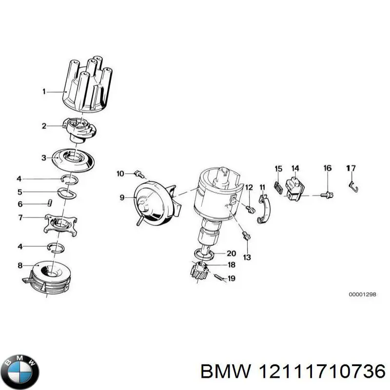 12111710736 BMW rotor del distribuidor de encendido