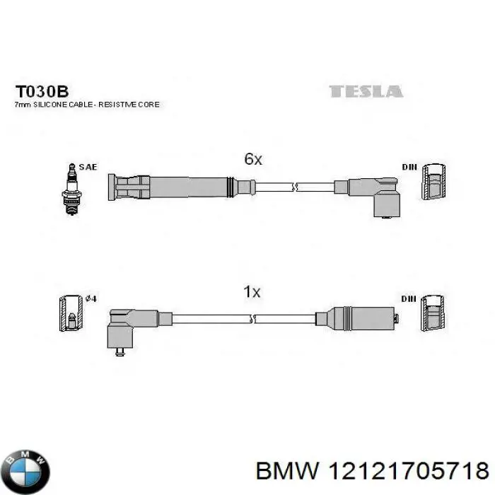 12121705718 BMW juego de cables de encendido