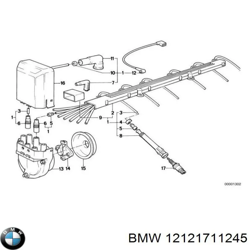 12121711245 BMW juego de cables de encendido