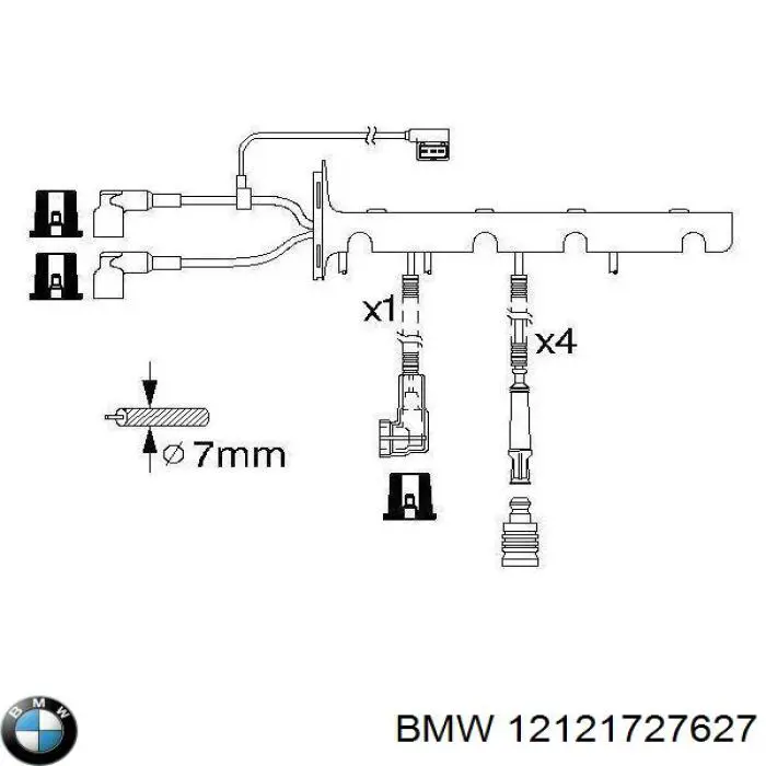 Comprar 12121727627 BMW Cable de bujía