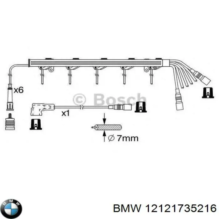 Juego de cables de bujias BMW 12121735216 precio, desde 136,90 EUR