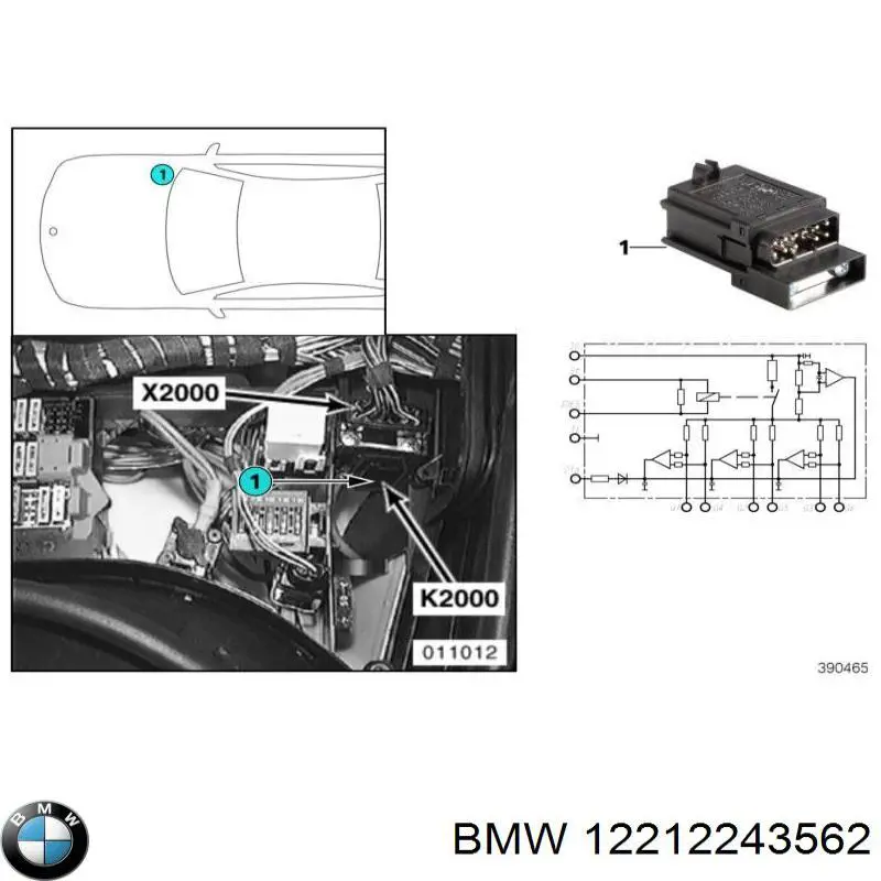Comprar 12212243562 BMW Caja precalentamiento bujias
