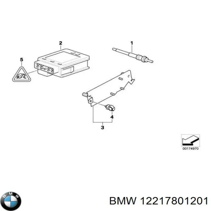 Relé de bujía de precalentamiento BMW 5 E61