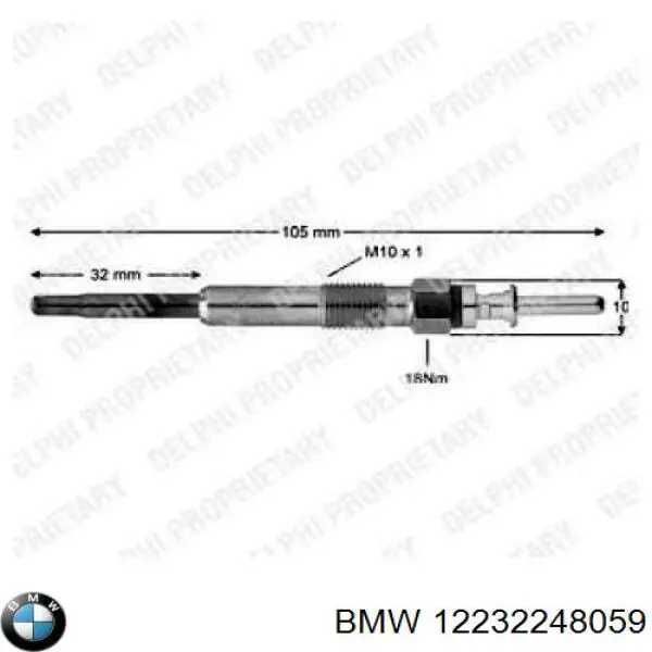 Bujía de precalentamiento 12232248059 BMW