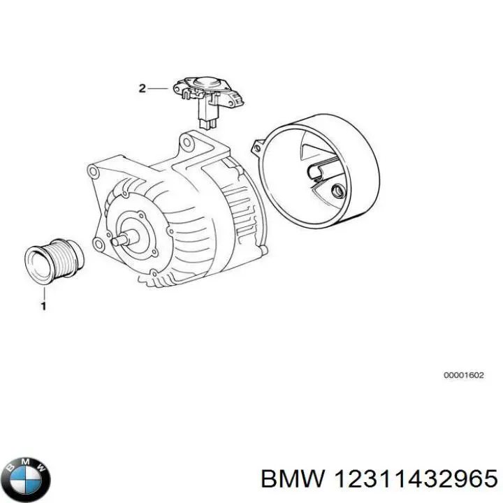 Regulador De Rele Del Generador (Rele De Carga) BMW 12311432965