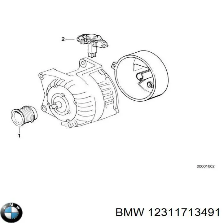 12311713491 BMW regulador del alternador