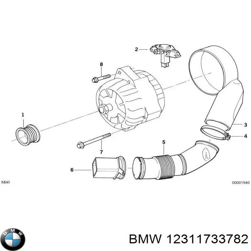 Polea de alternador para BMW 7 (E32)