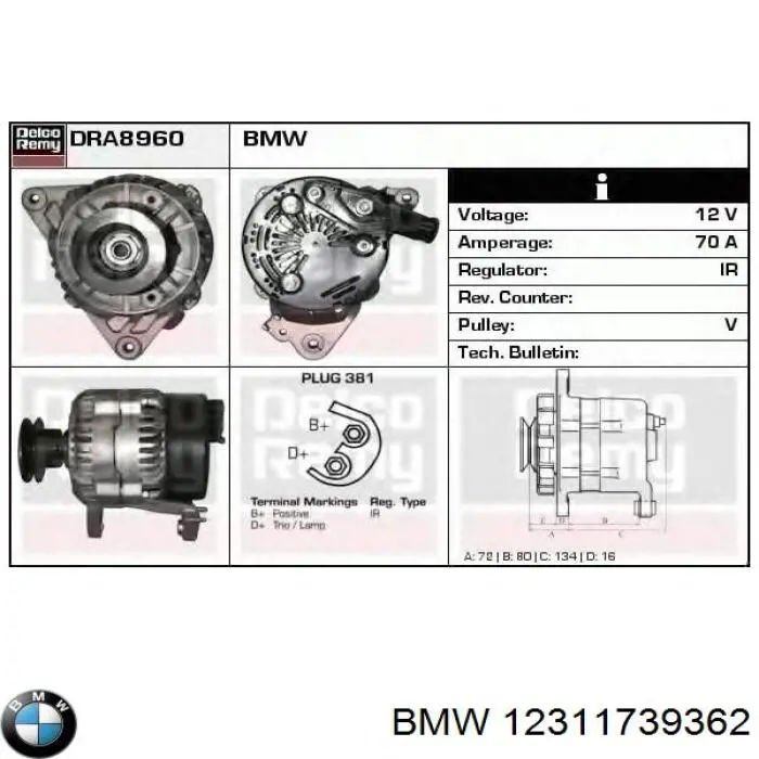 Comprar 1739362 BMW Dynamo