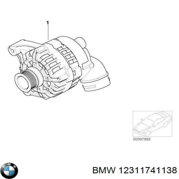 Alternador del motor BMW 12311742910 precio, desde 208,96 EUR