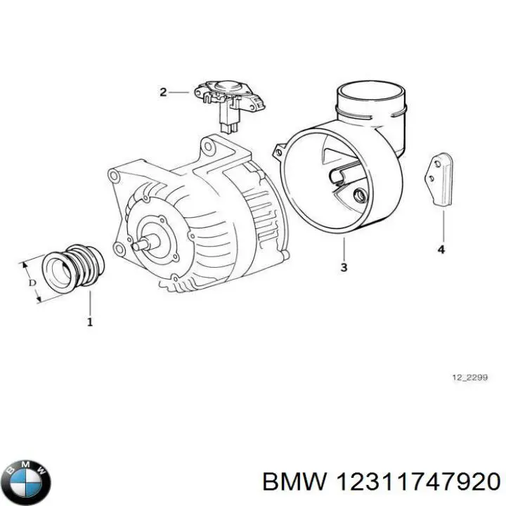 Regulador De Rele Del Generador (Rele De Carga) BMW 12311747920
