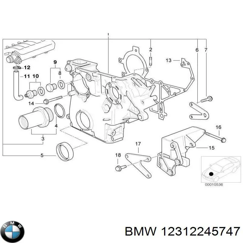 12312245747 BMW manguito de cambio de marcha (palanca selectora)