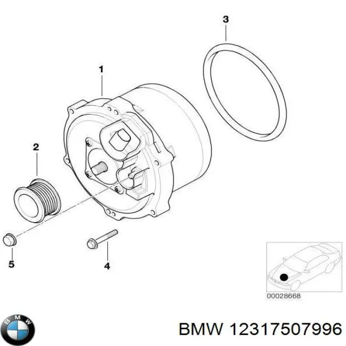 F00M258503 Bosch Junta (anillo) del generador con refrigeración por agua