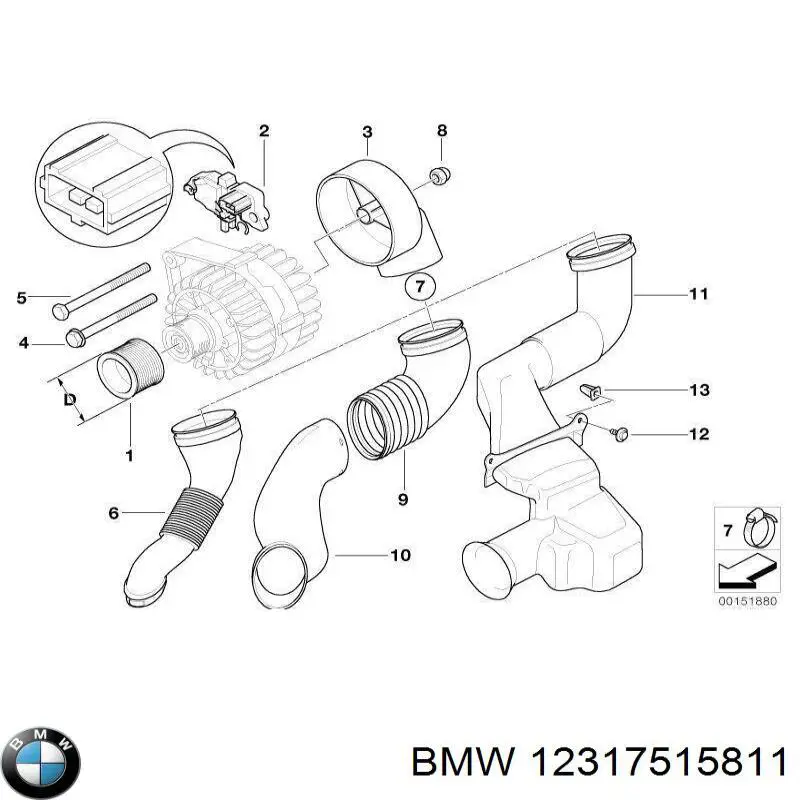 Regulador De Rele Del Generador (Rele De Carga) BMW 12317515811