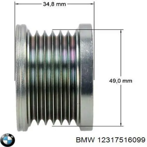 12317516099 BMW Rueda libre alternador 