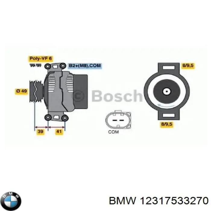 Alternador 12317533270 BMW