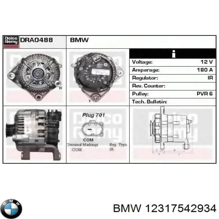 12317542934 BMW alternador